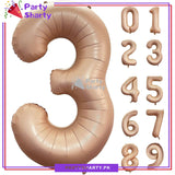 Caramel Number Foil Balloon - Jumbo Size (40 inches) for Birthday / Anniversary Party Decoration and Celebration
