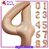 Caramel Number Foil Balloon - Jumbo Size (40 inches) for Birthday / Anniversary Party Decoration and Celebration
