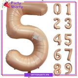 Caramel Number Foil Balloon - Jumbo Size (40 inches) for Birthday / Anniversary Party Decoration and Celebration