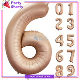 Caramel Number Foil Balloon - Jumbo Size (40 inches) for Birthday / Anniversary Party Decoration and Celebration