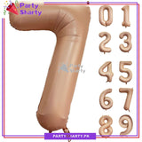 Caramel Number Foil Balloon - Jumbo Size (40 inches) for Birthday / Anniversary Party Decoration and Celebration