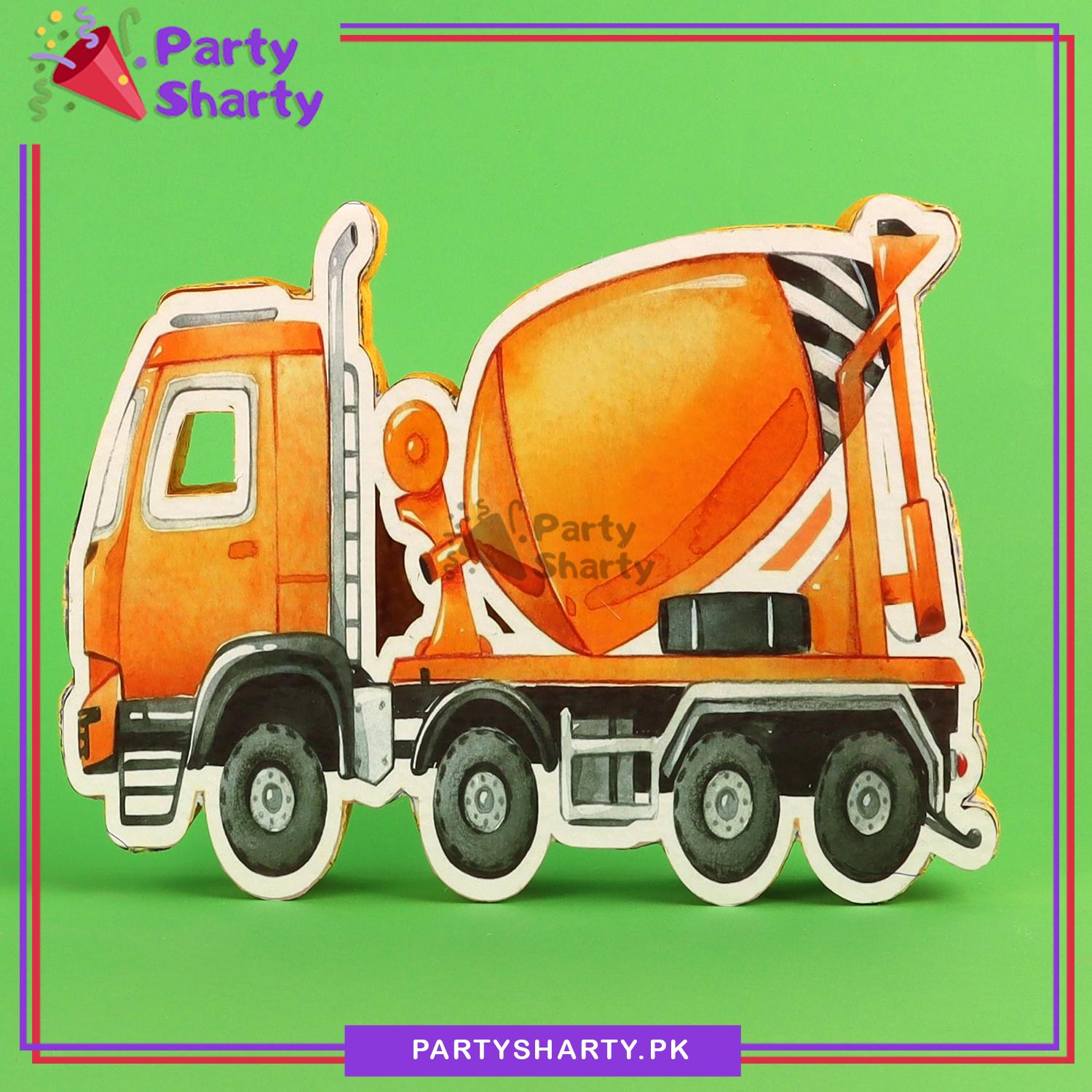 Cement Mixer Thermocol Standee For Construction Theme Based Birthday Celebration and Party Decoration