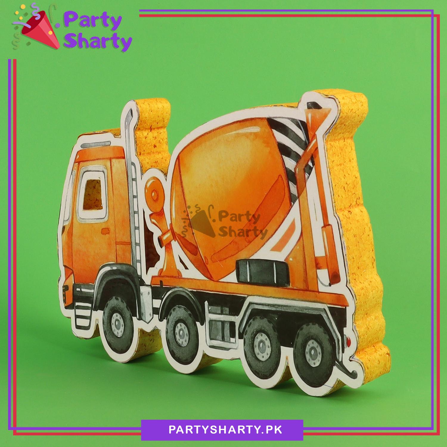 Cement Mixer Thermocol Standee For Construction Theme Based Birthday Celebration and Party Decoration