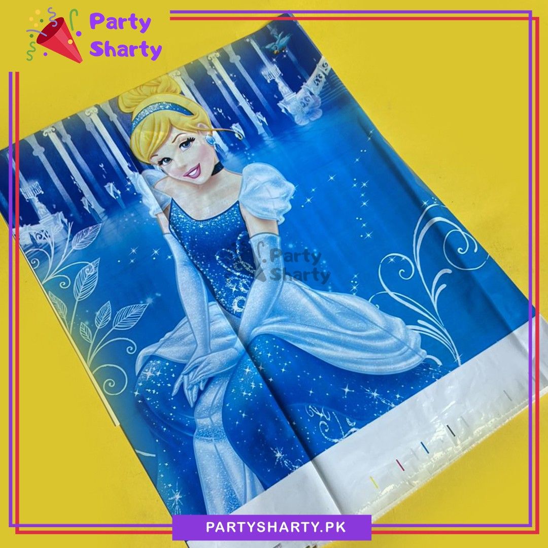 Cinderella Character Theme Table Cover for Cinderella Theme Party Decoration