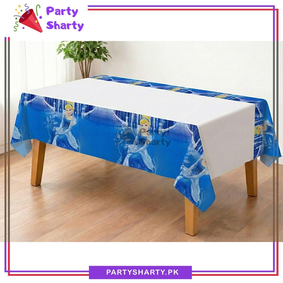 Cinderella Character Theme Table Cover for Cinderella Theme Party Decoration