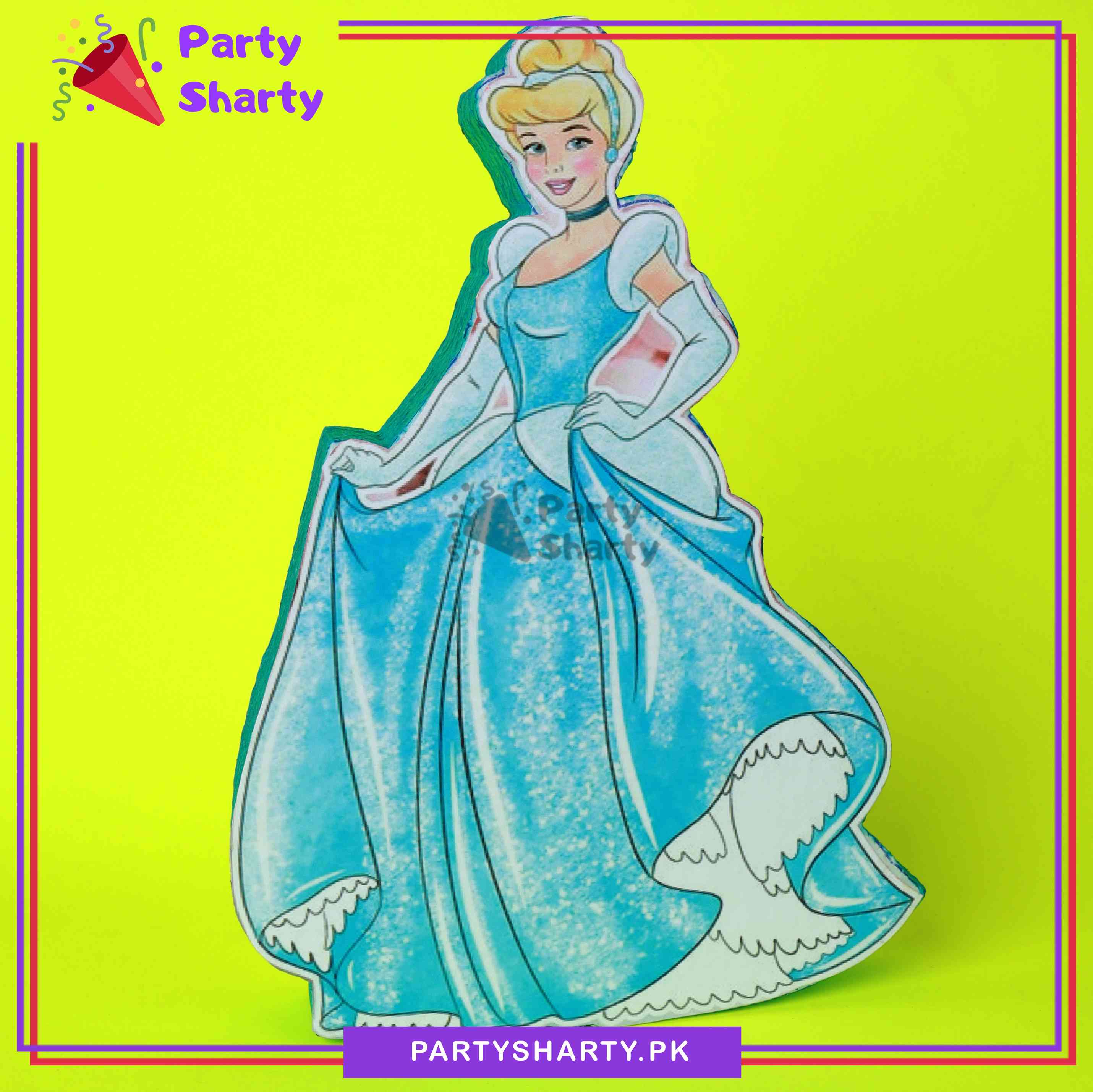 Cinderella Character Thermocol Standee For Princess Theme Based Birthday Celebration and Party Decoration