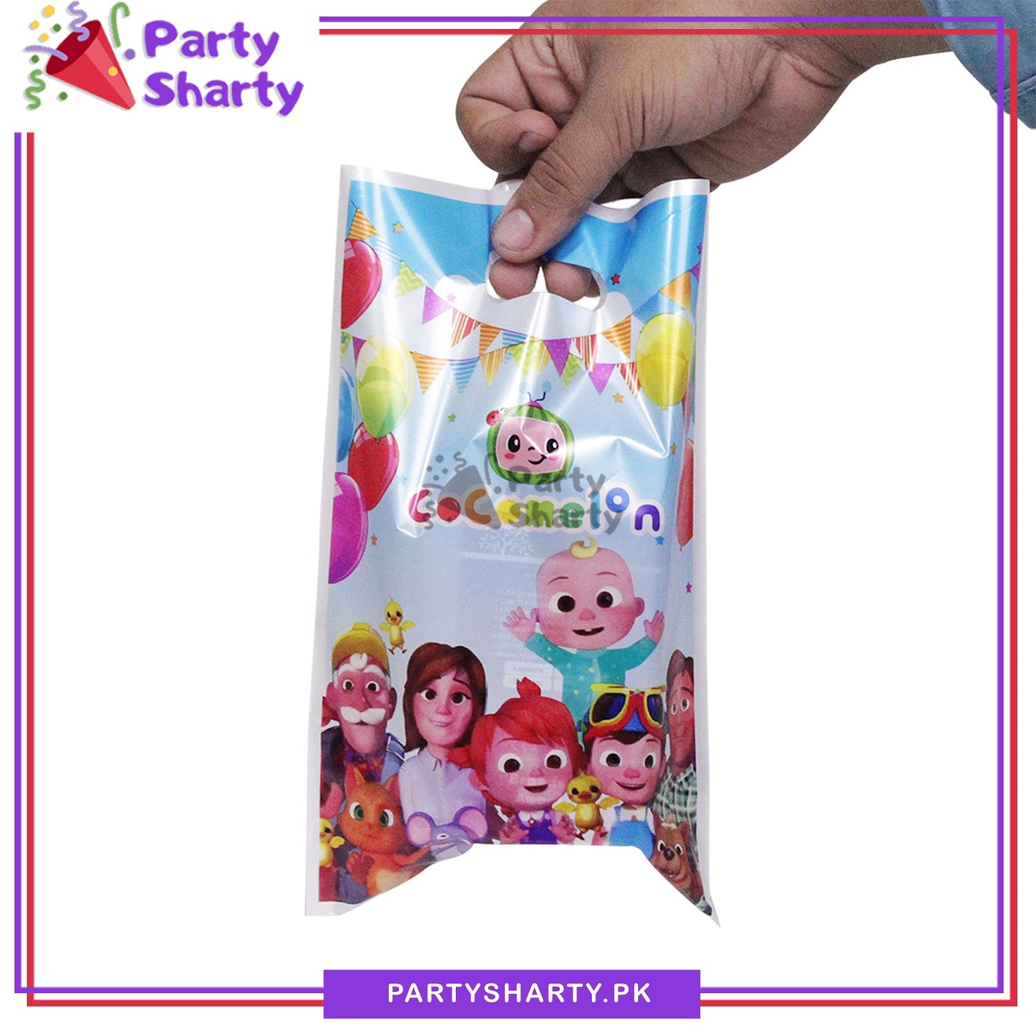 Cocomelon Theme Goody / Loot Bags (Pack of 10 Loot Bags) For Birthday Party and Decoration