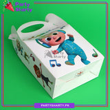 D-2 Cocomelon Theme Goody Boxes Pack of 6 For Theme Birthday Decoration and Celebration