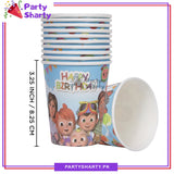 Cocomelon Birthday Party Paper Cups / Glass For Themed Cake Paper Dessert Party Supplies and Decorations