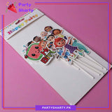 Cocomelon Theme Cake Topper Set of 6 for Cocomelon Theme Birthday Decoration and Celebration