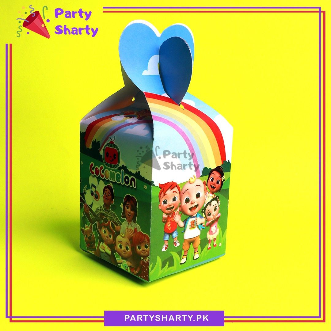 Cocomelon Theme Goody Boxes (Pack of 10 Favor Boxes) For Birthday Party and Decoration