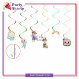 Cocomelon Theme Swirls (Pack of 6) For Birthday Party and Decoration