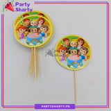 D-2 Cocomelon Family Cup Cake Topper For Cocomelon Birthday Theme Party and Decoration