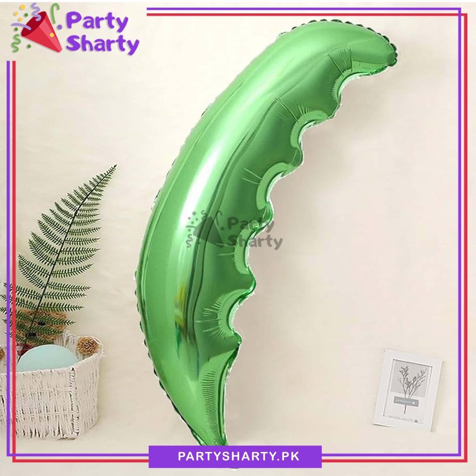 Coconut Palm Leave Foil Balloon For Jungle & Dino Theme Decoration & Celebration