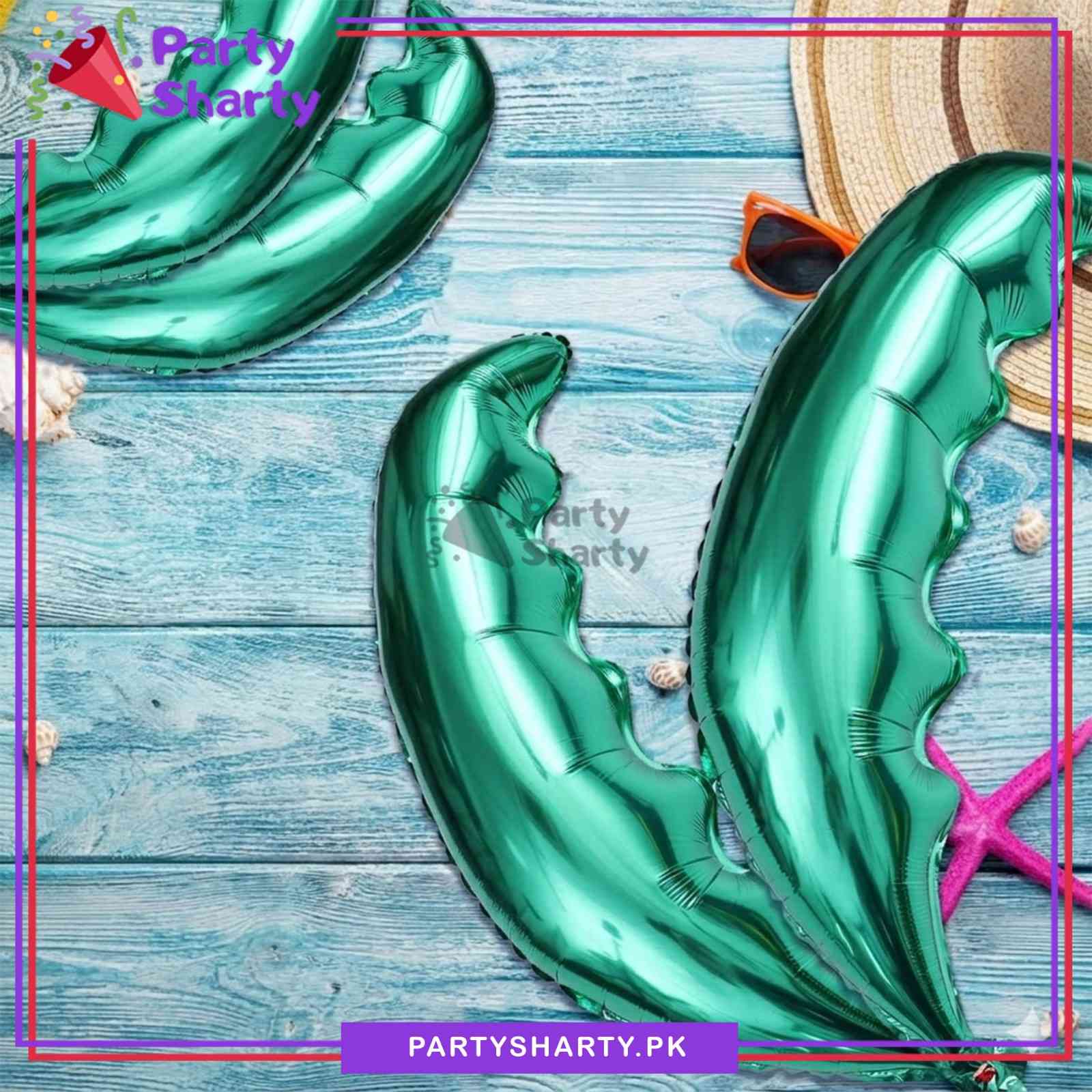 Coconut Palm Leave Foil Balloon For Jungle & Dino Theme Decoration & Celebration