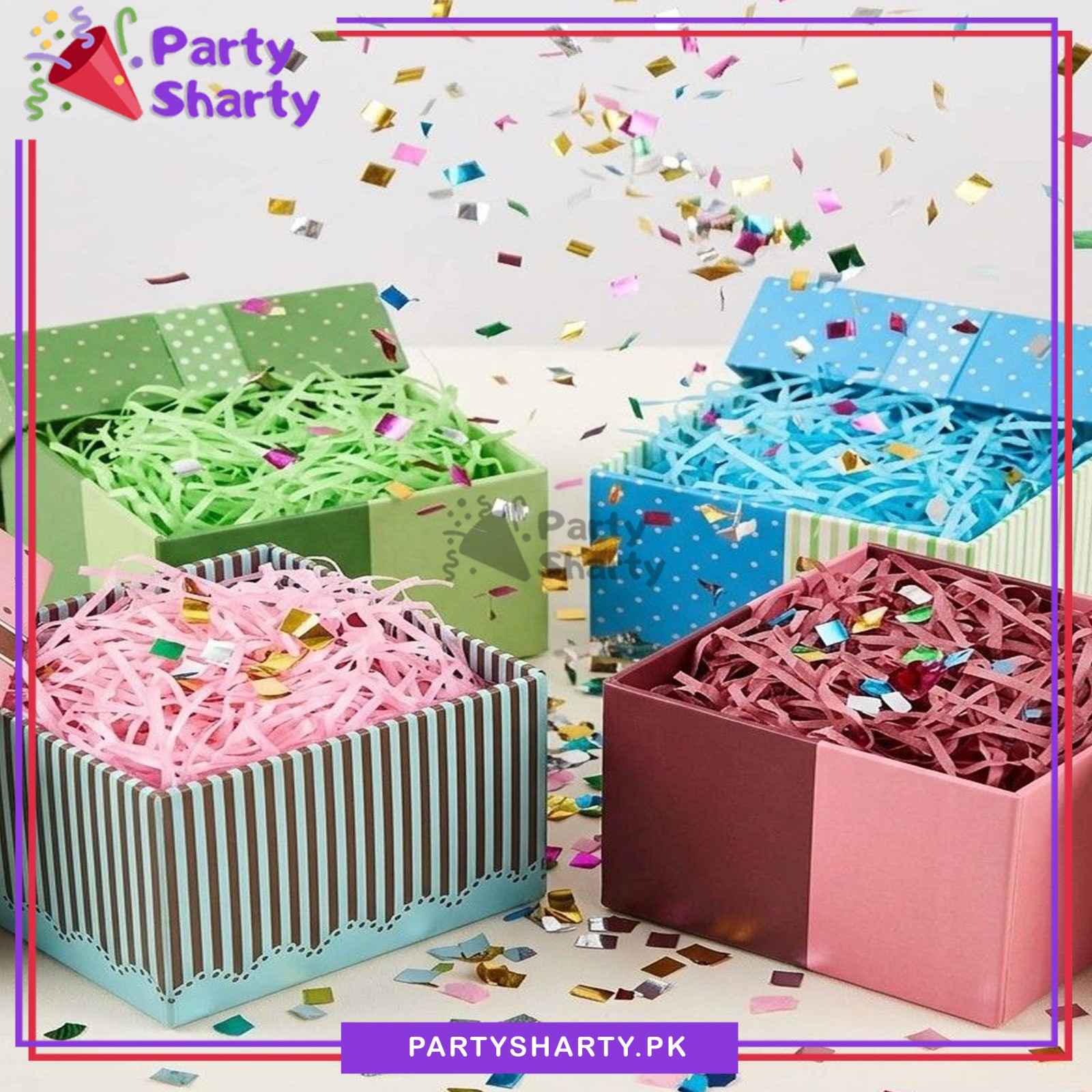 Colorful Shredded Paper Filler Soft Cutting for Gift Packing & Table Decoration
