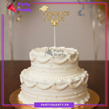 Congrats GRADs Glossy Plastic Cake Topper for Graduation Celebration