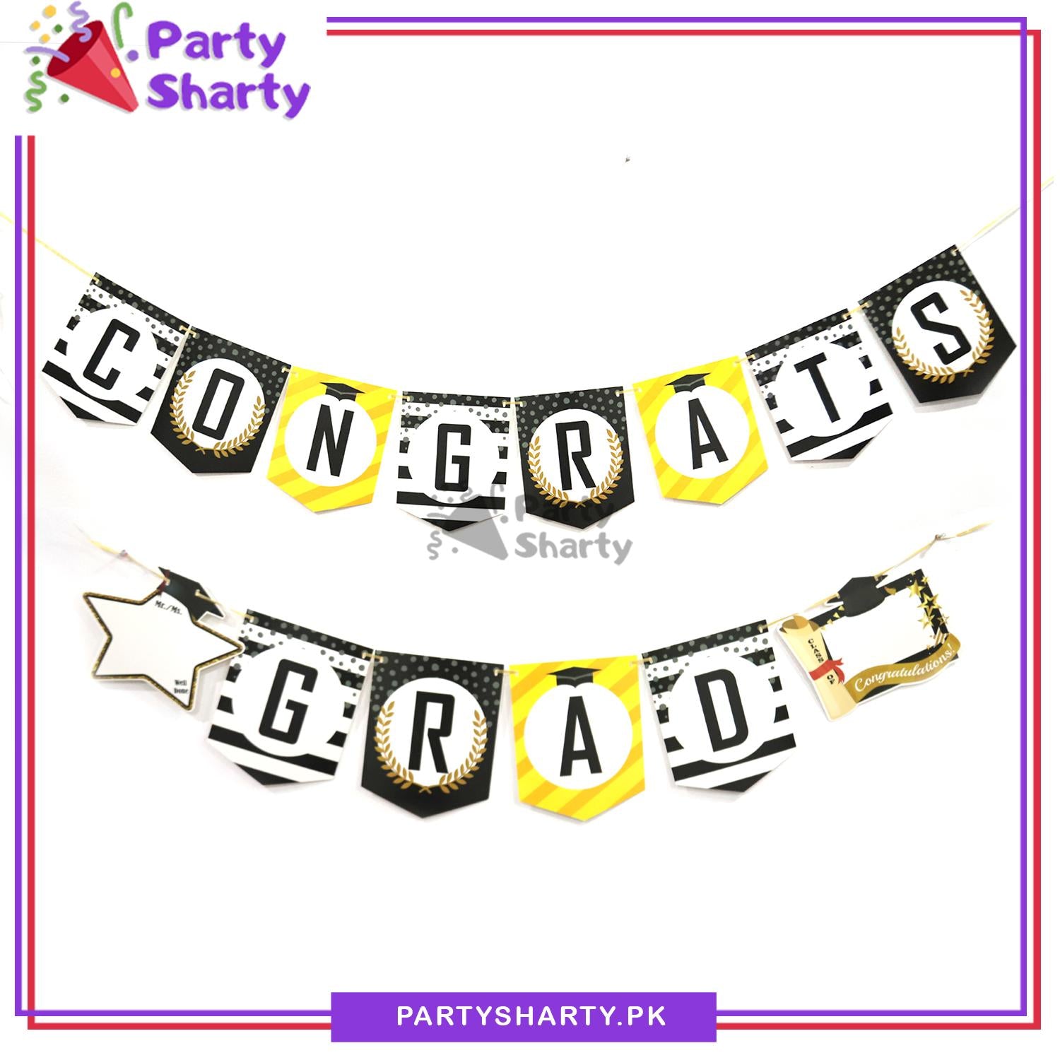 Congrats Grad Card Banner For Graduation Party Decoration and Celebrations