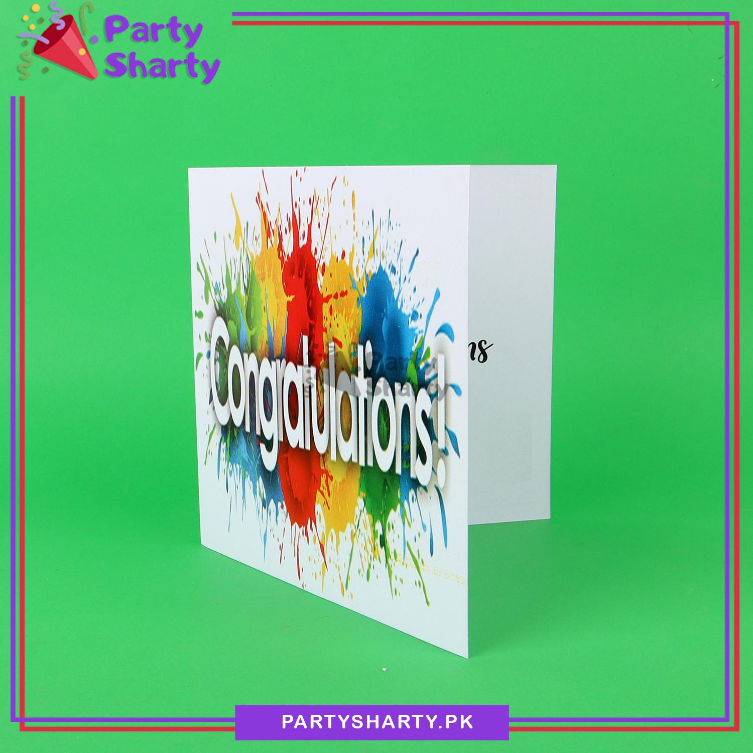 Congratulations Multi Color Greeting Card