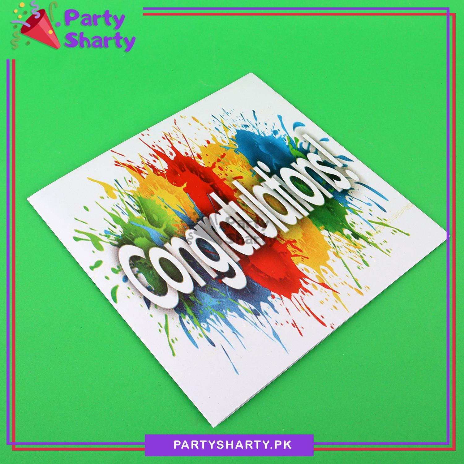 Congratulations Multi Color Greeting Card