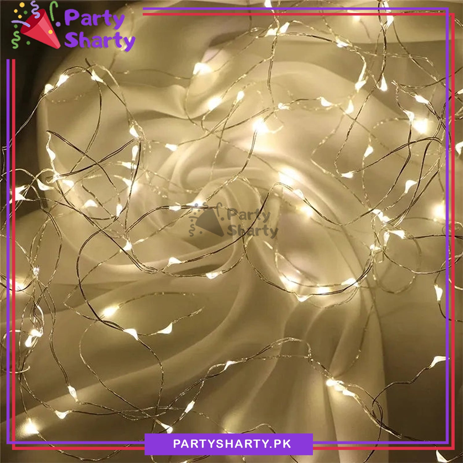 Copper Wire Battery Operated Still Fairy Lights - Battery Operated 7 Feet Length Warm Color For Party Decoration