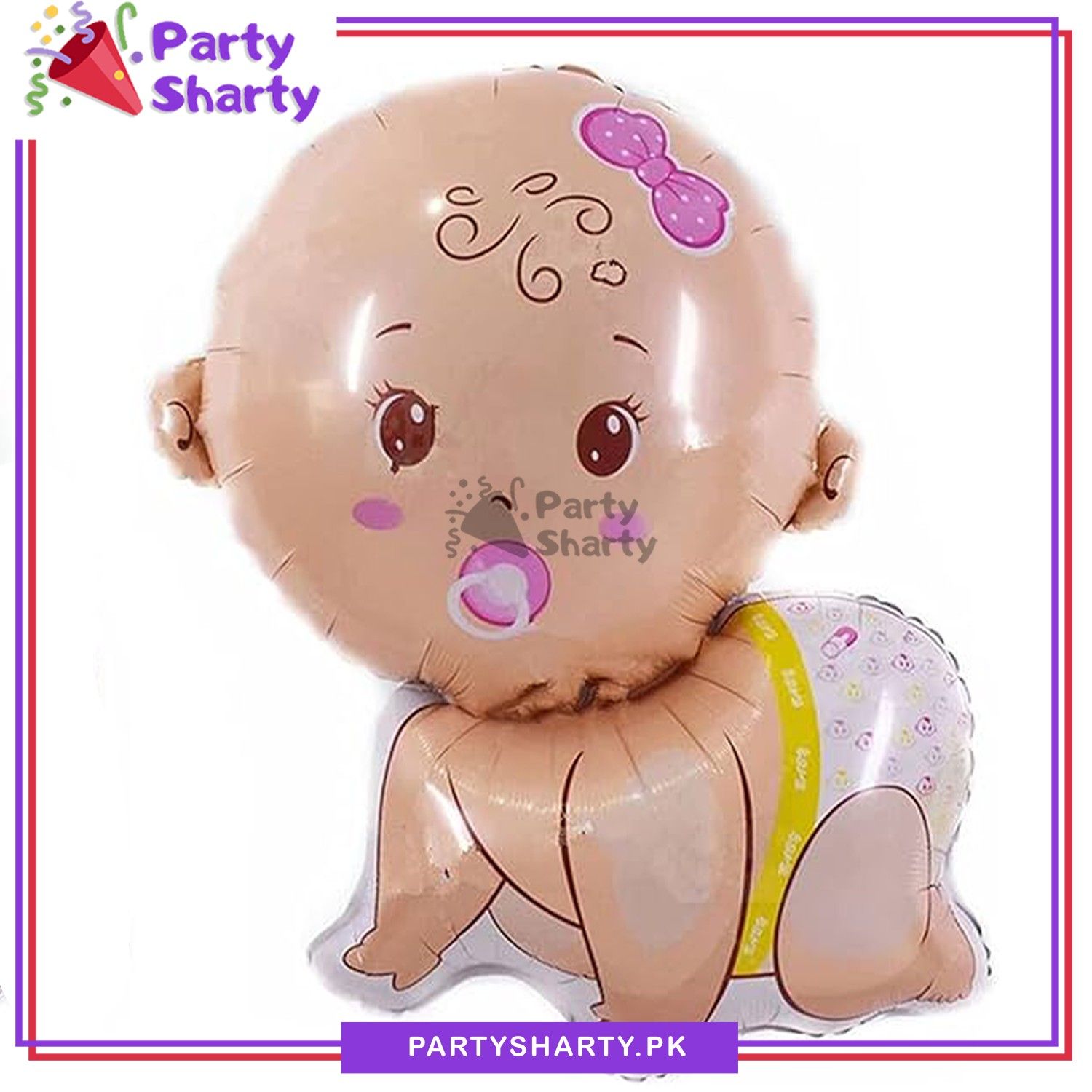 Crawling Baby Boy / Girl Shaped Foil Balloon Baby Shower, Welcome Baby & Gender Reveal Decoration & Celebration