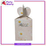 10pcs Daisy Flower with Bee Printed Goody Box For Theme Based Party Giveaways