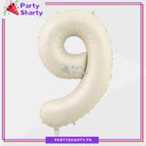 Cream Number Foil Balloon - Jumbo Size (40 inches) for Birthday / Anniversary Party Decoration and Celebration