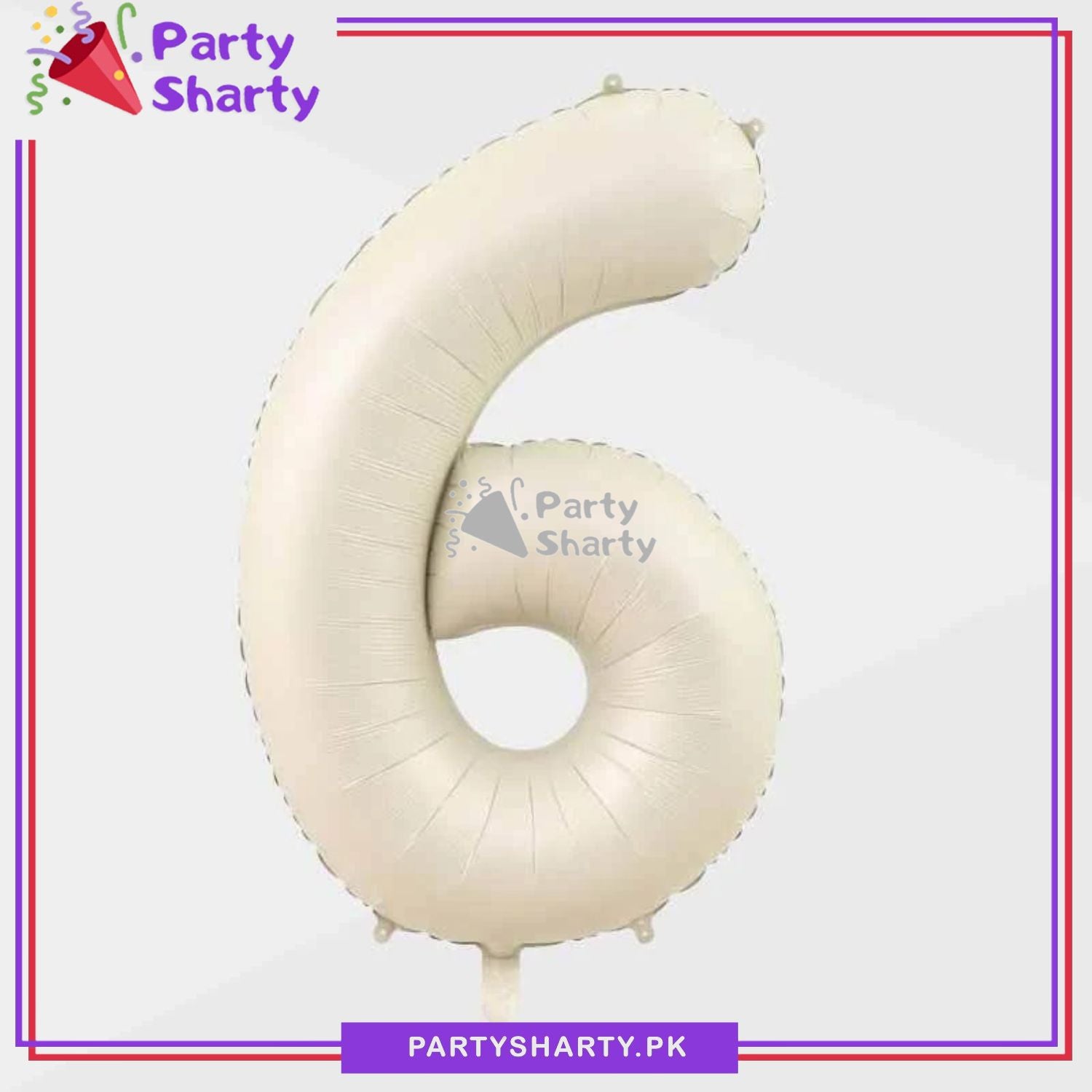 Cream Number Foil Balloon - Jumbo Size (40 inches) for Birthday / Anniversary Party Decoration and Celebration