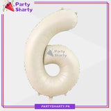 Cream Number Foil Balloon - Jumbo Size (40 inches) for Birthday / Anniversary Party Decoration and Celebration
