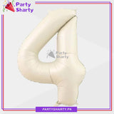 Cream Number Foil Balloon - Jumbo Size (40 inches) for Birthday / Anniversary Party Decoration and Celebration