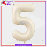 Cream Number Foil Balloon - Jumbo Size (40 inches) for Birthday / Anniversary Party Decoration and Celebration