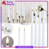 Pack of 6 Creative Artificial LED Long Pole Flameless Battery Operated For Candle Light Dinner