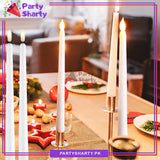 Pack of 6 Creative Artificial LED Long Pole Flameless Battery Operated For Candle Light Dinner