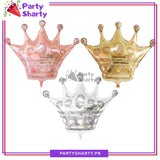Jumbo Size Crown Foil Balloon (100x90cms) For Royal / Prince / Princess Birthday Celebration