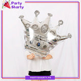 Jumbo Size Crown Foil Balloon (100x90cms) For Royal / Prince / Princess Birthday Celebration