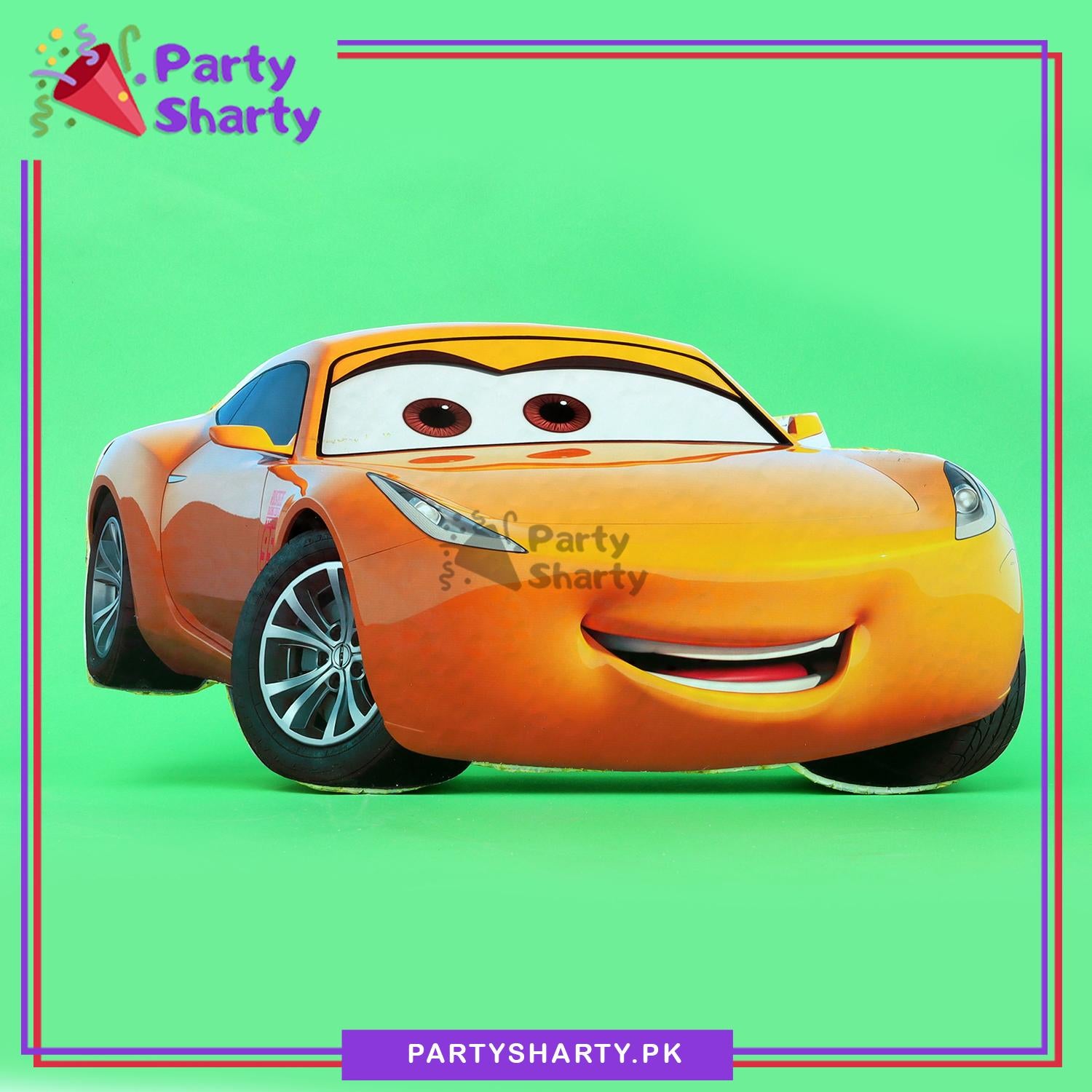 Cruz Ramirez Character Thermocol Standee For McQueeen Theme Birthday Party Decoration