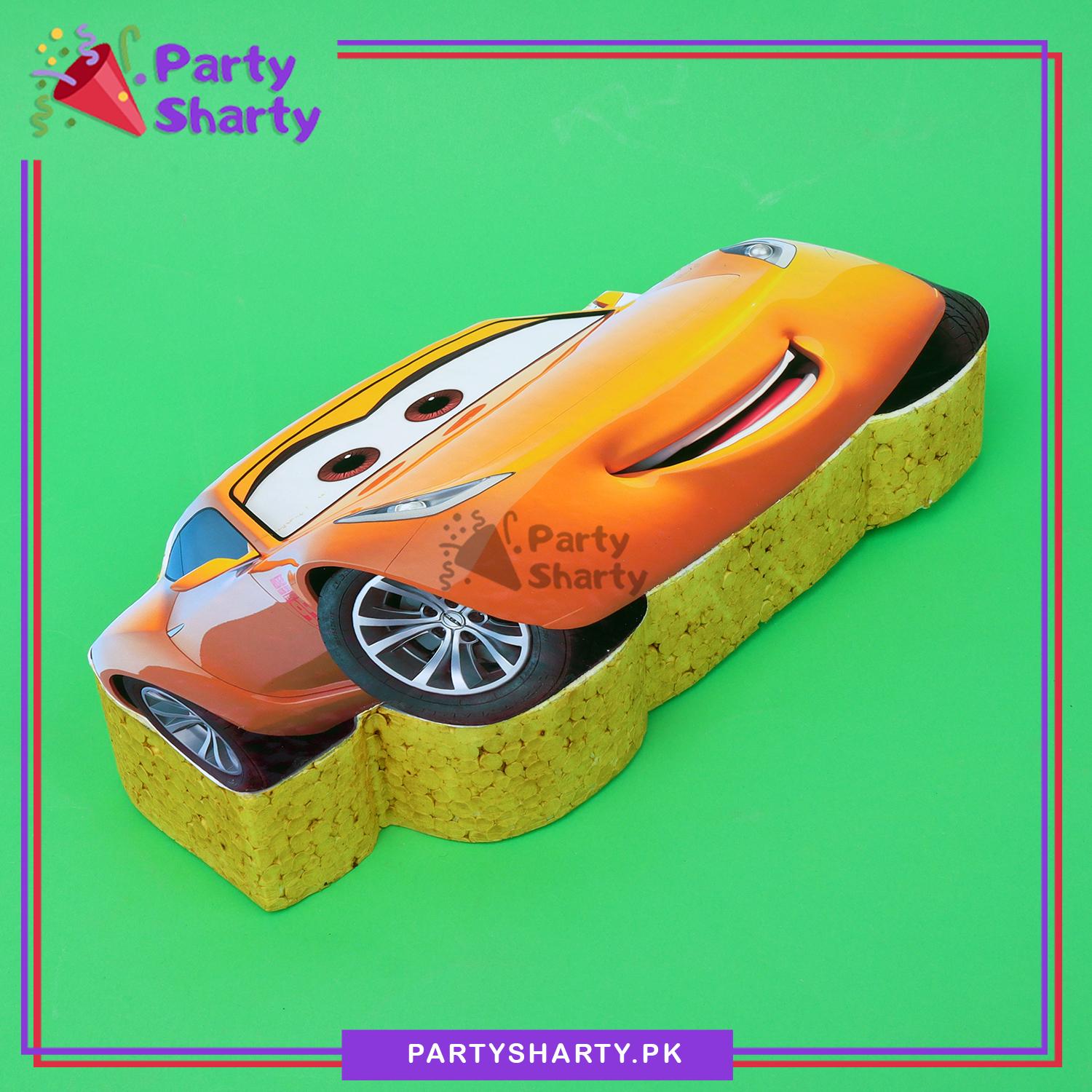 Cruz Ramirez Character Thermocol Standee For McQueeen Theme Birthday Party Decoration