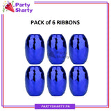 Curly Ribbon for Balloons Pack of 6 for Party and Gift Decoration