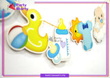 Cute Baby Girl /  Boy Icon Hangings Card Banner for Welcome Baby Party Decoration and Celebration