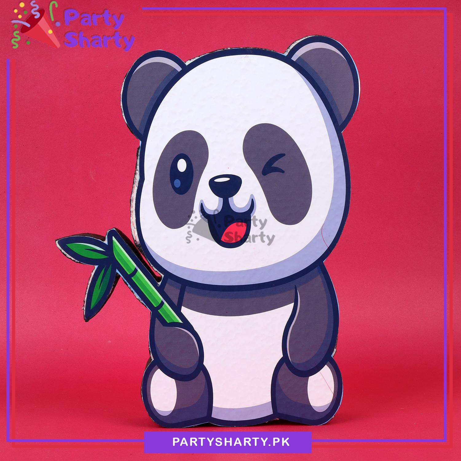 Cute Panda Character Thermocol Standee For Panda Theme Based Birthday Celebration and Party Decoration
