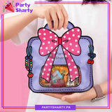 Cute Polka Dot Bow Printed Plastic Ziplock Seal Goody Bag For Birthday Giveaways
