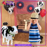 Cute Walking Cow Animal Shaped Foil Balloons For Farm / Jungle / Safari Theme Birthday Party Decoration and Celebration