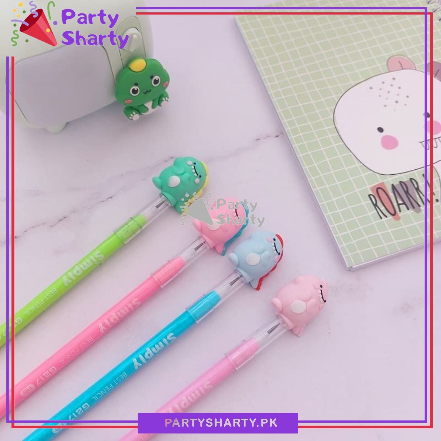 Cute Dinosaur Theme Bullet Pencil For Kids For Theme Based Celebration
