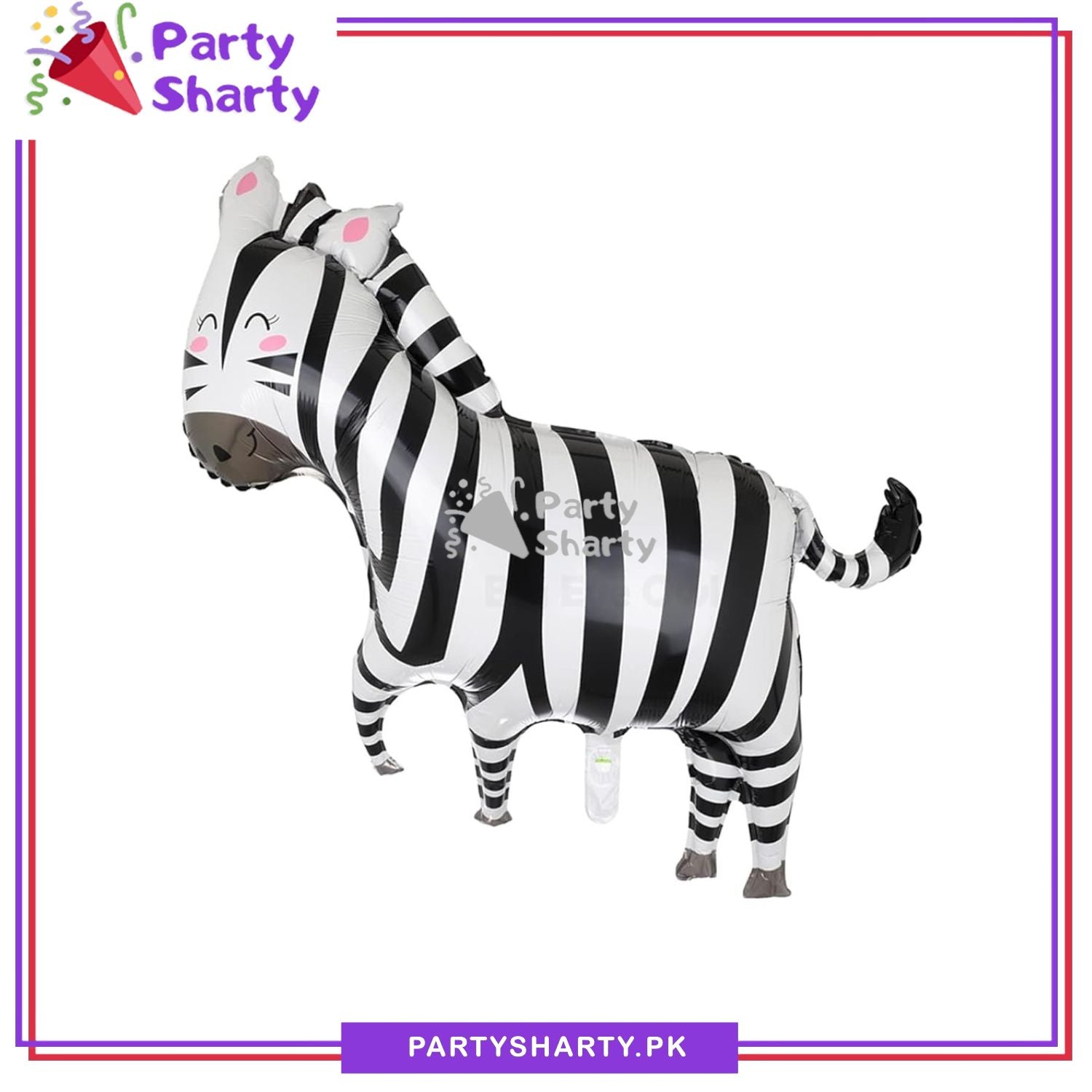 Cute Zebra Shaped Foil Balloons For Jungle / Safari / Wild One Theme Birthday Party Decoration and Celebration