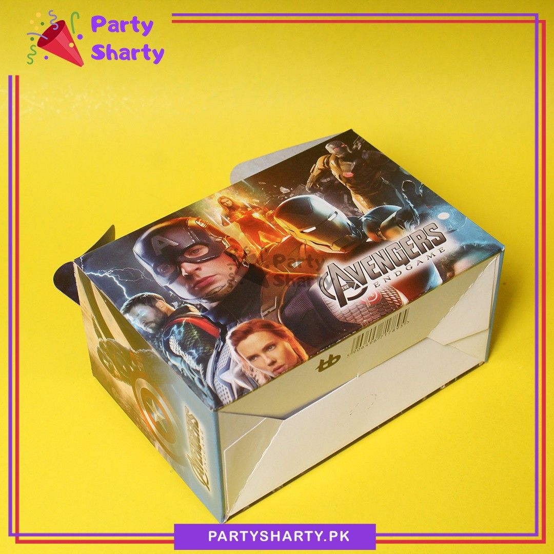 D-4 Avengers Theme Goody Boxes Pack of 10 For Avengers Theme Birthday Decoration and Celebration