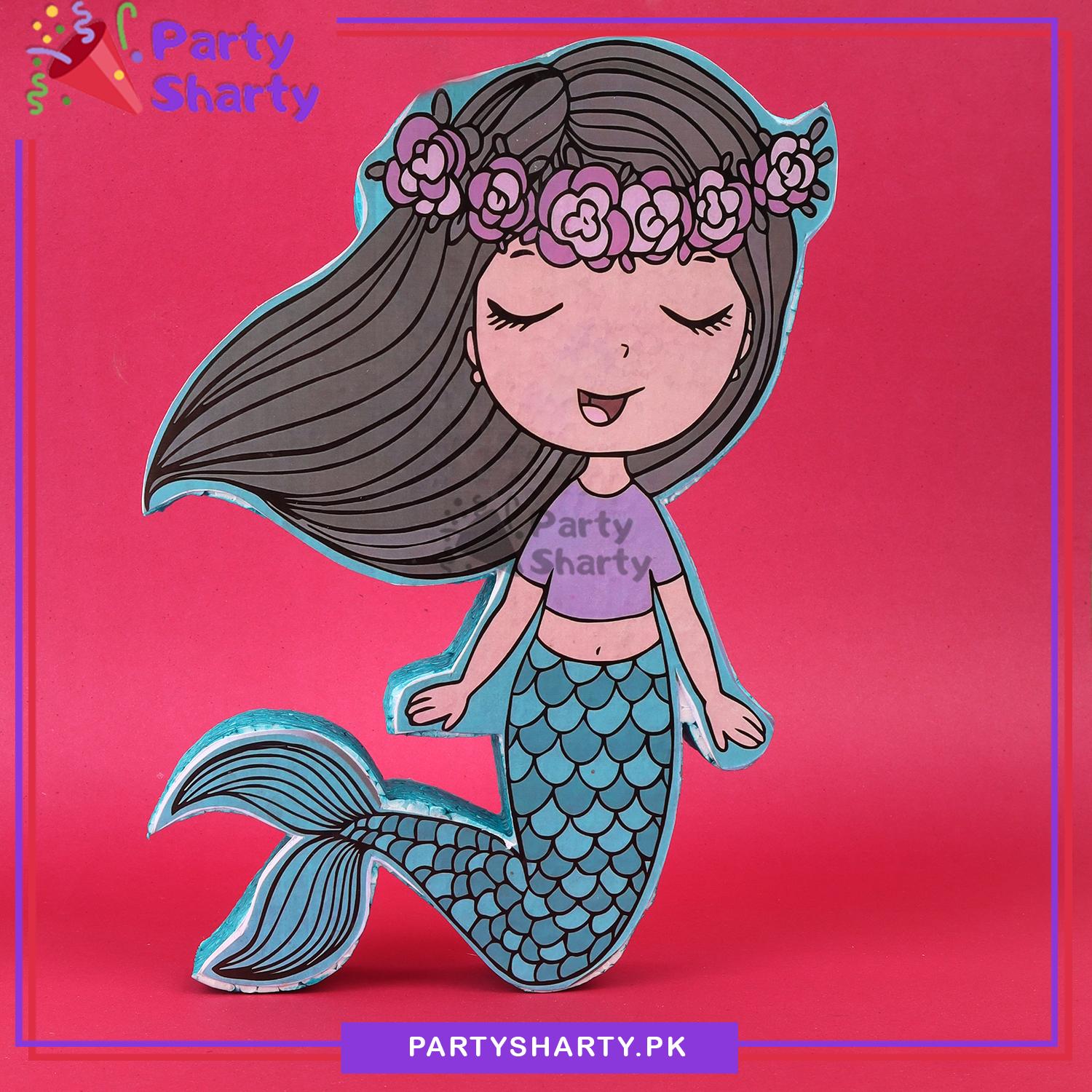 D-1 Mermaid Character Thermocol Standee For Mermaid Theme Based Birthday Celebration and Party Decoration