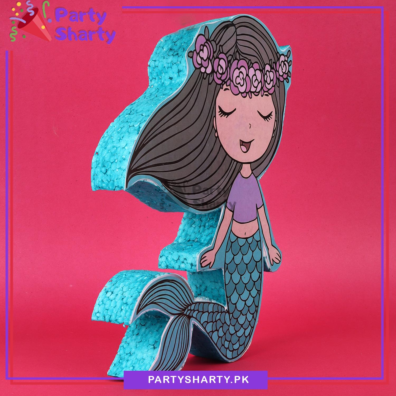 D-1 Mermaid Character Thermocol Standee For Mermaid Theme Based Birthday Celebration and Party Decoration