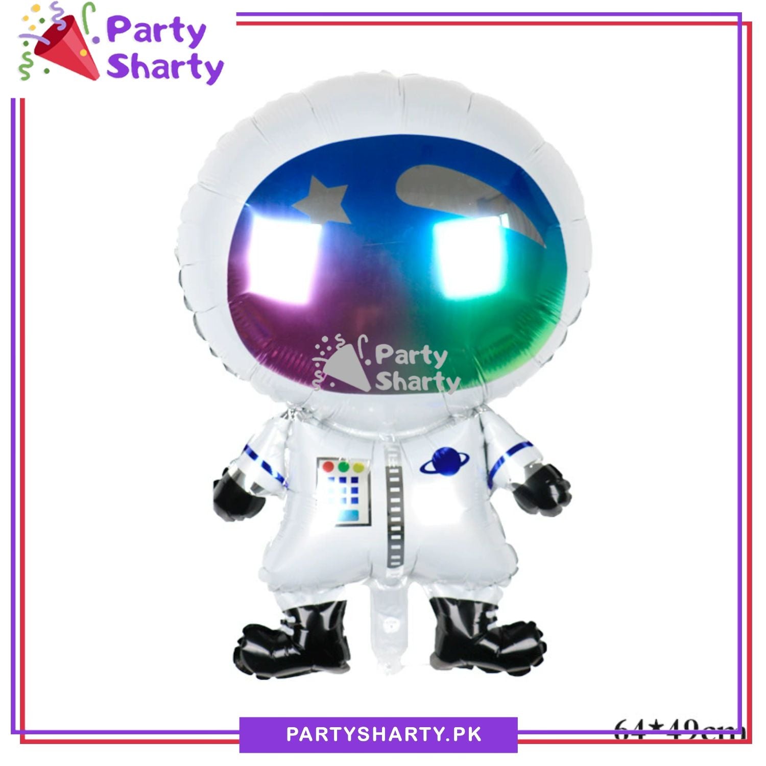 D-1 Large Astronaut / Spaceman Shaped Foil Balloon For Space Birthday Party Theme Celebrations