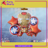 D-2 5pcs/set Iron Man Theme Foil Balloons For Iron Man / Avenger Theme Birthday Party Decoration and Celebration